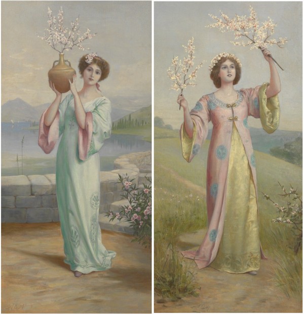 Two youg fairies by Augustus Edwin Mulready